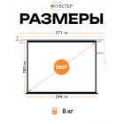 Экран с электроприводом Кубстер 244х183 см (4:3), 120 дюймов (серия Эконом)
