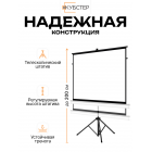 Экран на штативе КУБСТЕР с возвратным механизмом 164 на 123 см (4:3), 84 дюйма