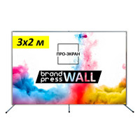 Пресс-волл (бренд-волл) ПРО-ЭКРАН, 300х200 см